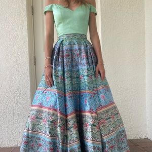 Two piece pattern Sherri hill gown